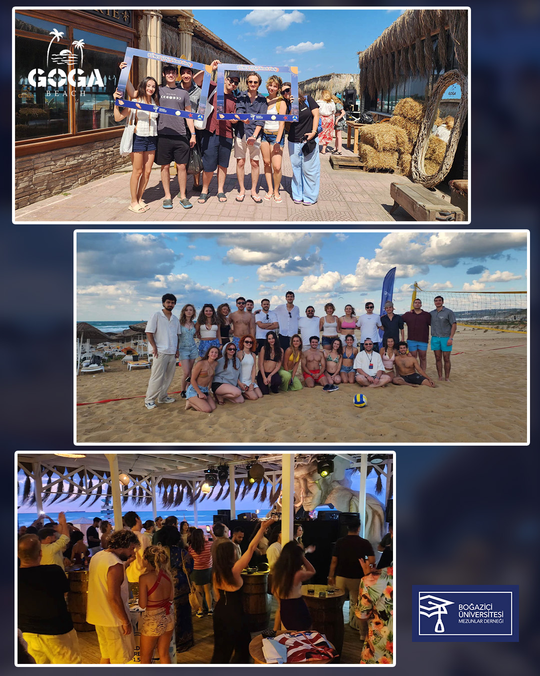 Goga Beach’te müzik, dans, deniz ve bolca Boğaziçi enerjisiyle unutulmaz bir gün geçirdik.